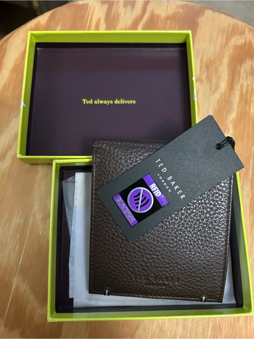 Ted Baker Pebbled Leather Wallet NWT